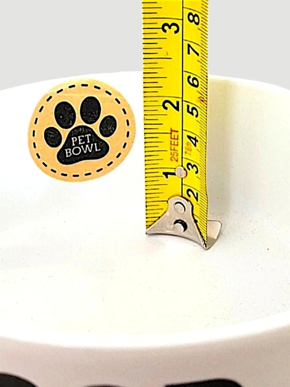 Winifred & Lily Ceramic FOOD & WATER Dog Bowl Set in White with Terracotta Base